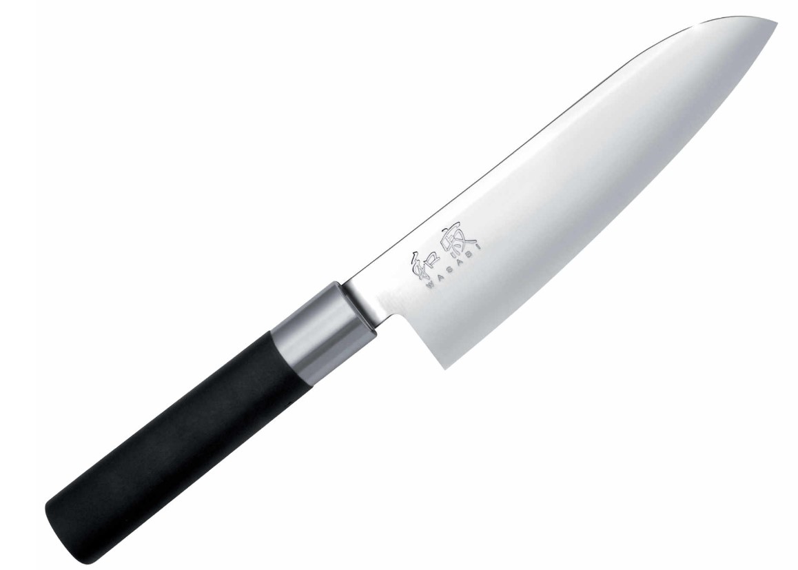 Cuchillo Santoku Kai Wasabi Black 6716S con hoja de 16.5 cm