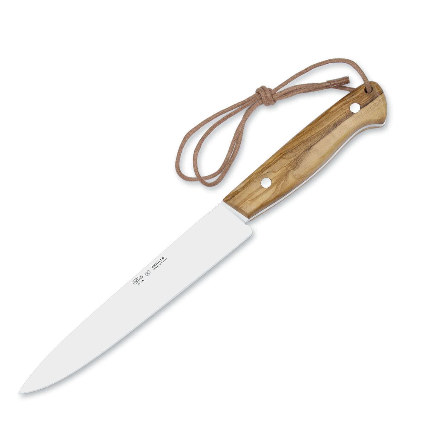 Cuchillo de barbacoa Nieto Criollo con mango de madera de olivo y...