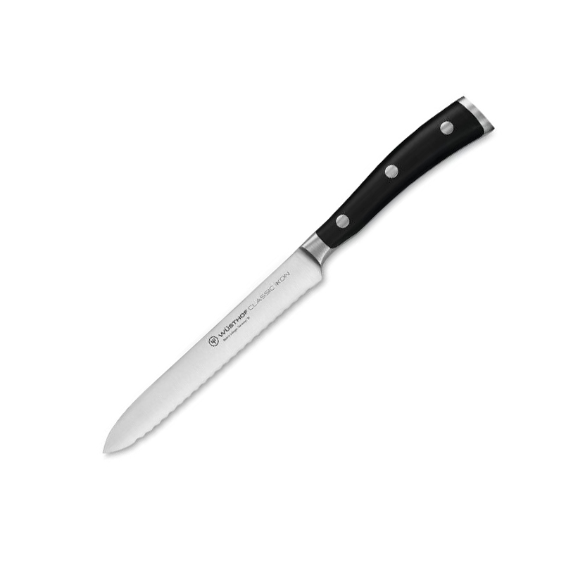 Cuchillo para tomate con hoja dentada de 14 cm Wusthof Classic Ik...
