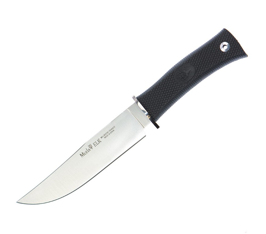 Muela ELK-14G tactical knife with black rubber handle and 14 cm b...
