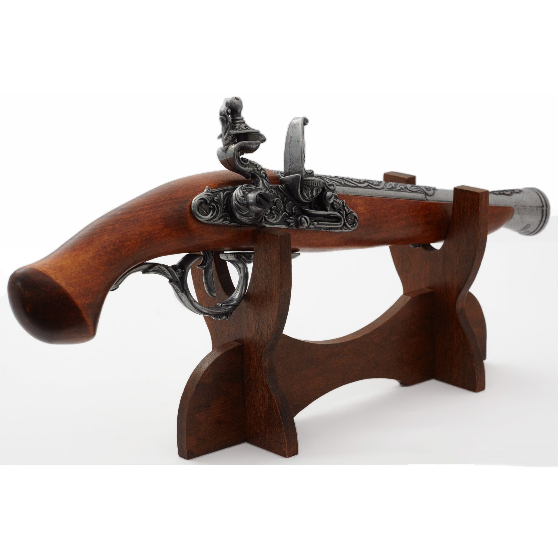 Pistola de chispa madera y metal, Alemania siglo XVIII