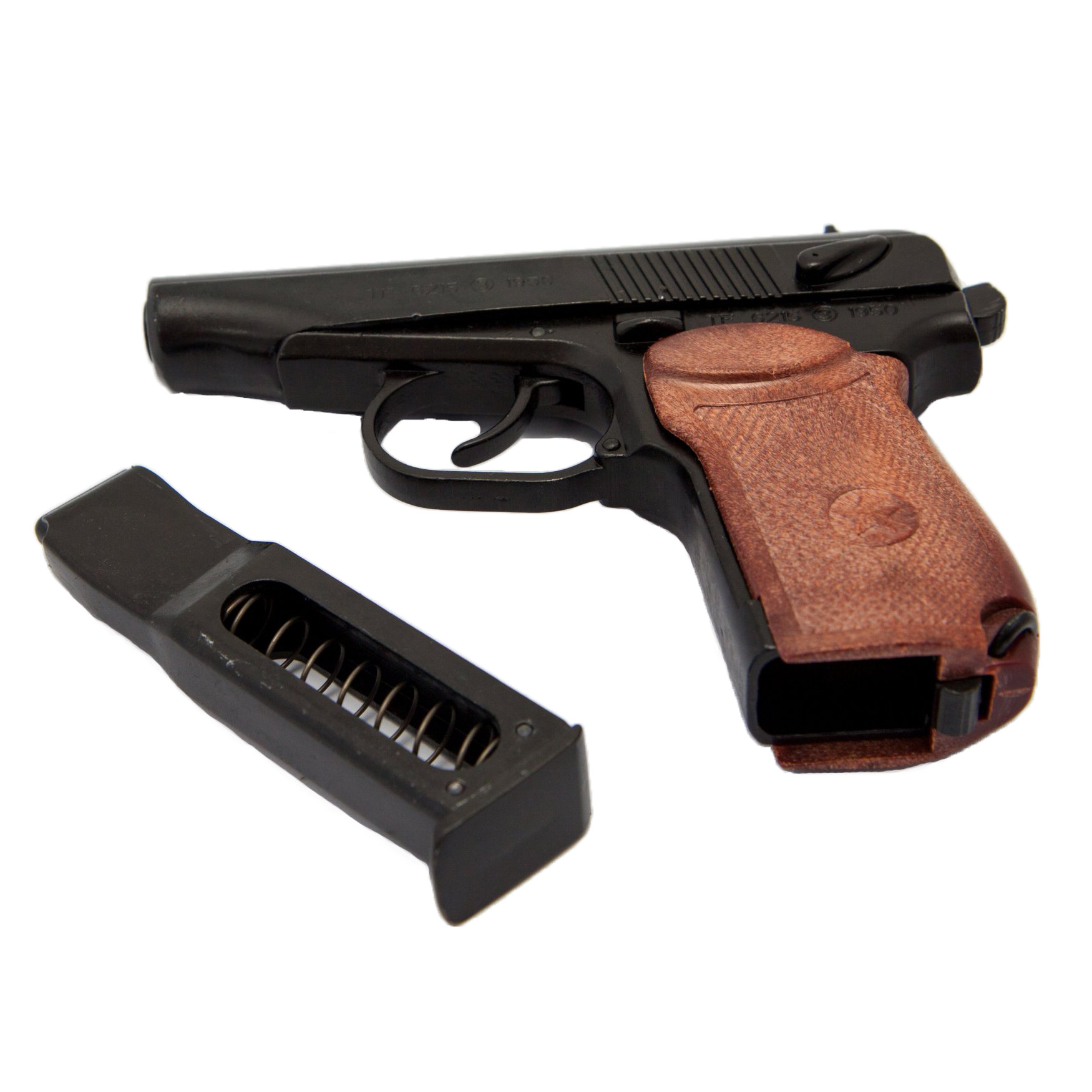 Réplica pistola PM, Russia 1955 de metal y plástico imitación madera