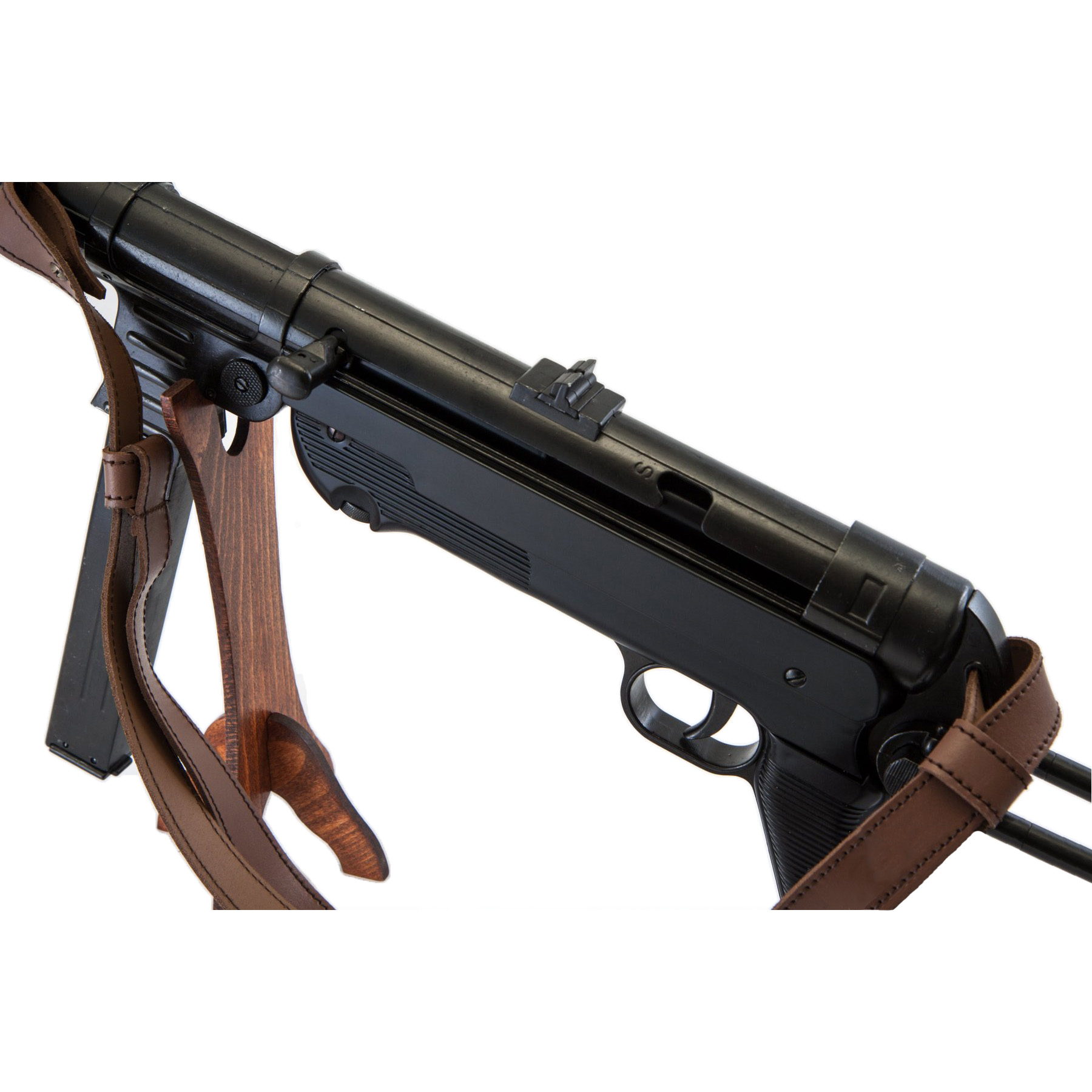 Réplica da metralhadora MP40, Alemanha 1940 feita de metal e plástico