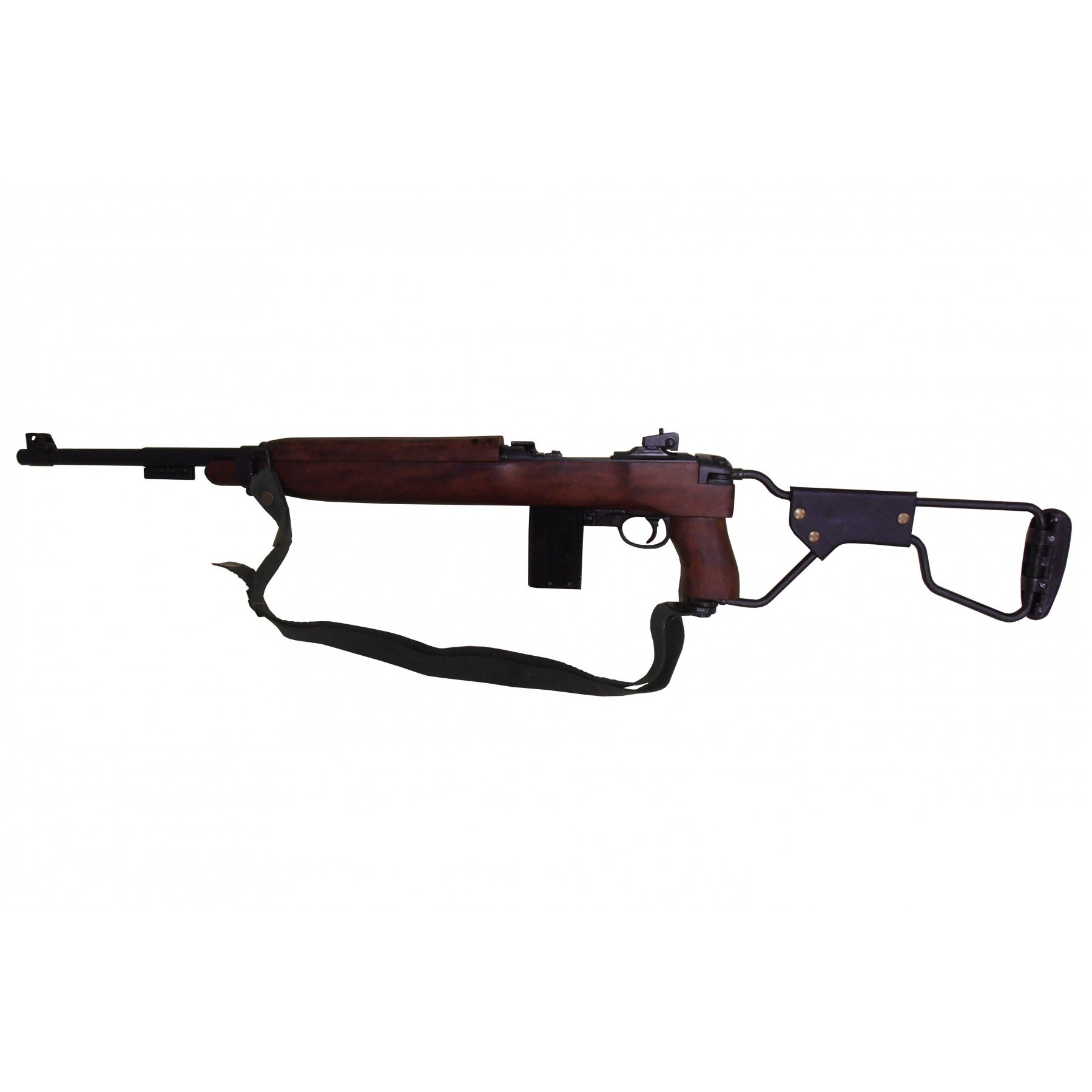 Replik des M1A1-Karabinermod. Fallschirmjäger, USA 1942 mit Klappschaft und Stoffriemen
