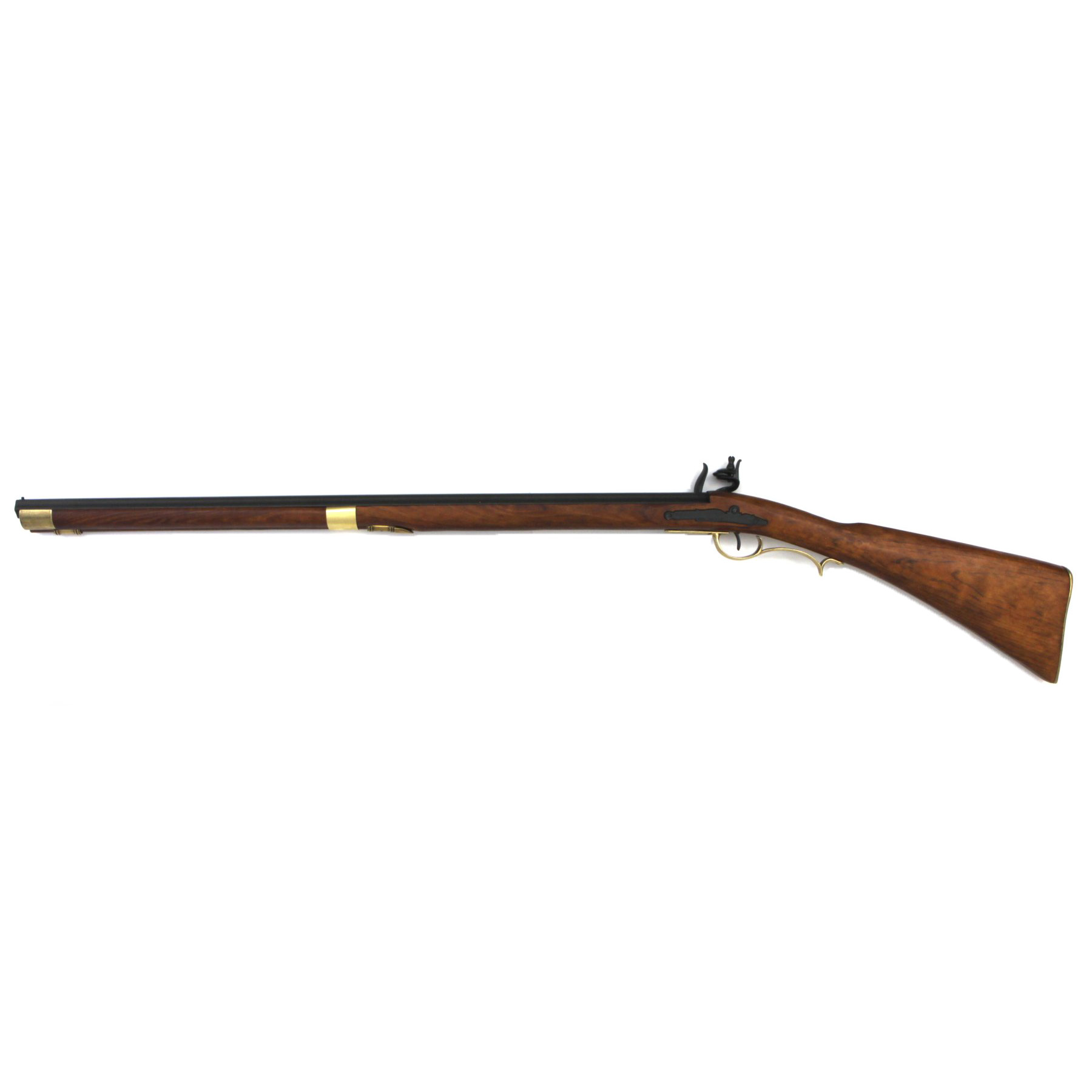 Kentucky carbine, USA, 19th century, made of wood and brass-finished metal