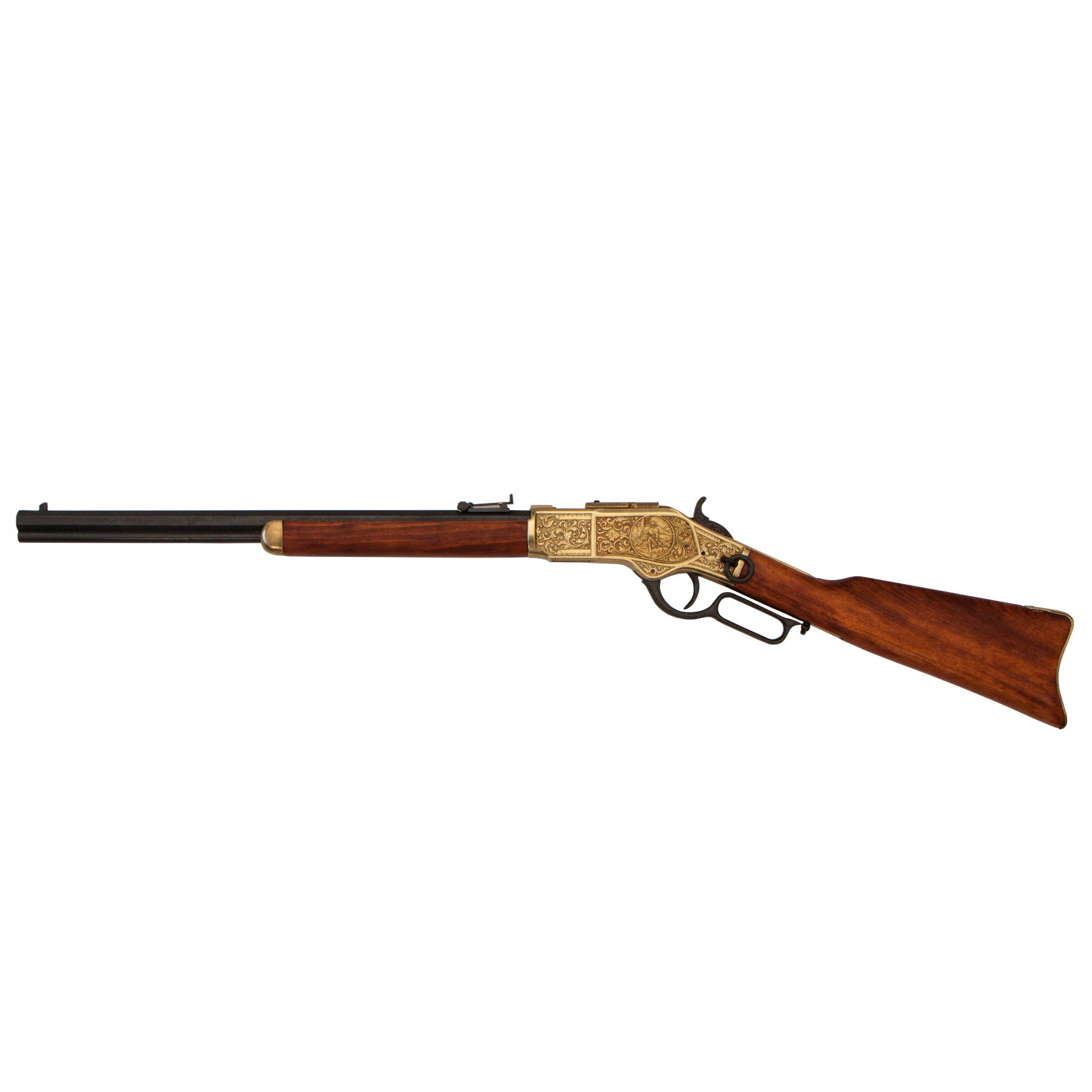 Karabiner Modell 73, USA 1873, aus Messing und Metall mit Holzoptik