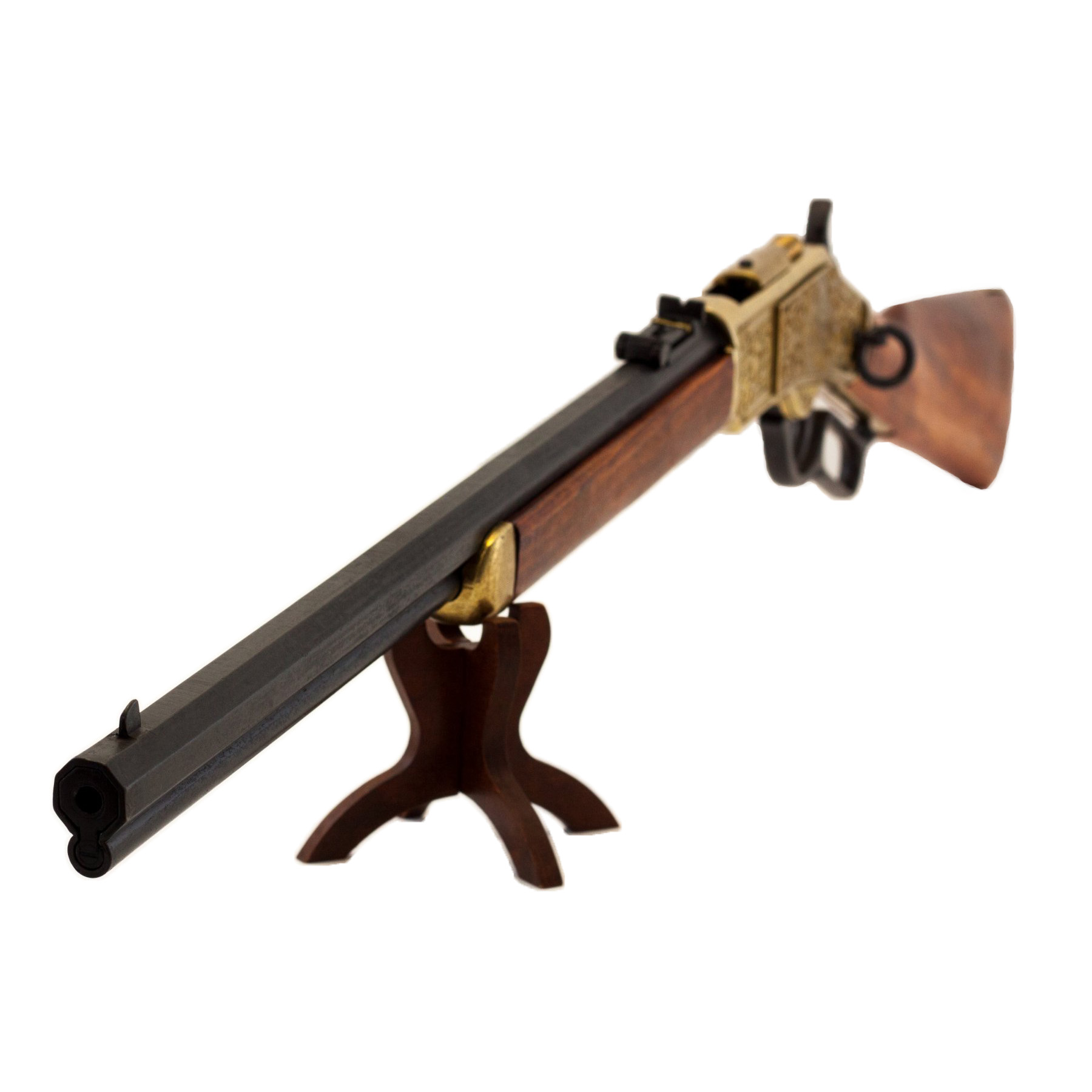 Karabiner Modell 73, USA 1873, aus Messing und Metall mit Holzoptik