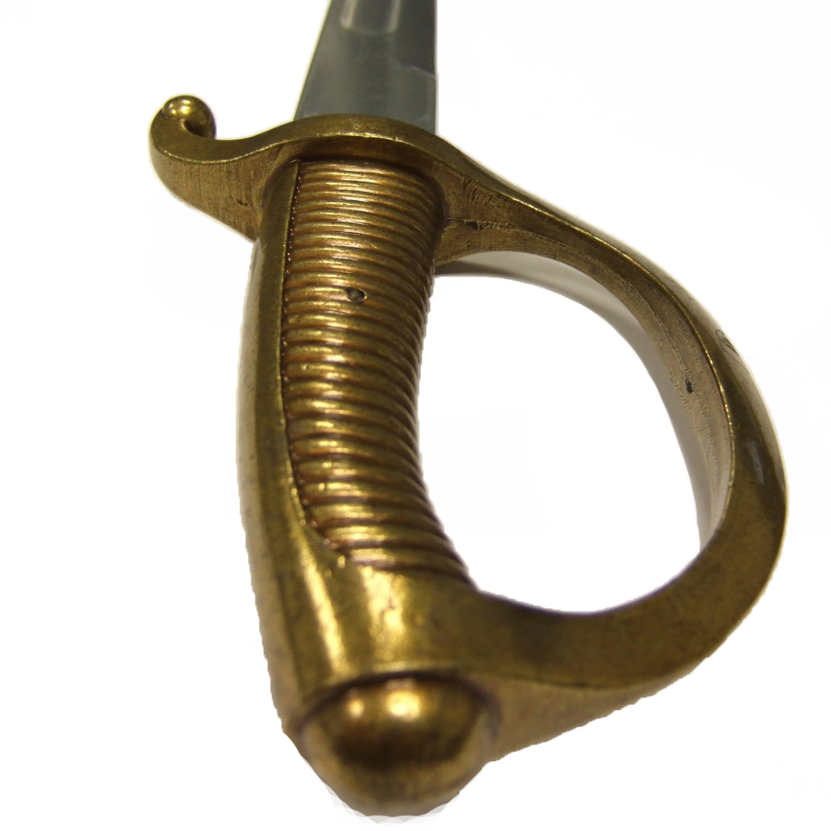 Sabre de briquet, França do século XIX, feito de metal com bainha de plástico forrada