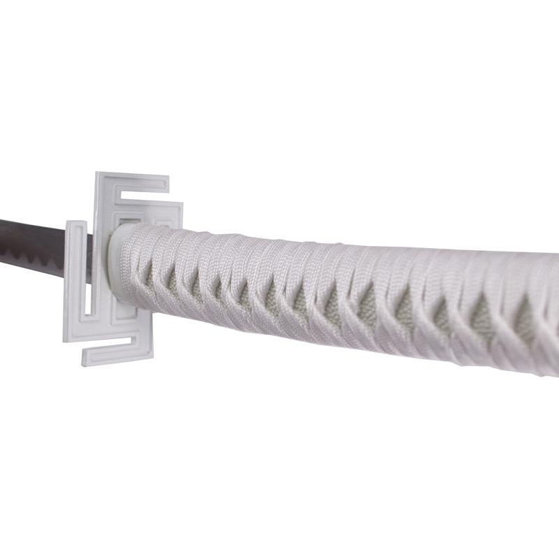 Katana Tensa Zangetsu Hollow Ichigo di Bleach con manico bianco e fodero