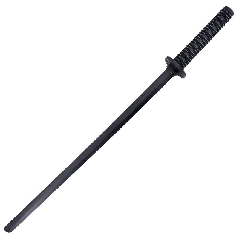 Bokken de entrenamiento en madera negra y mango encordado negro