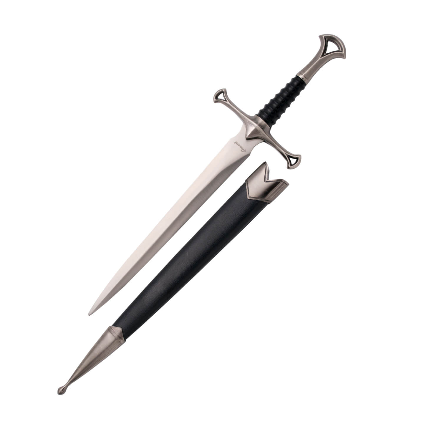 Daga Andúril con hoja de 19.5 cm y pomo y guarda de níquel