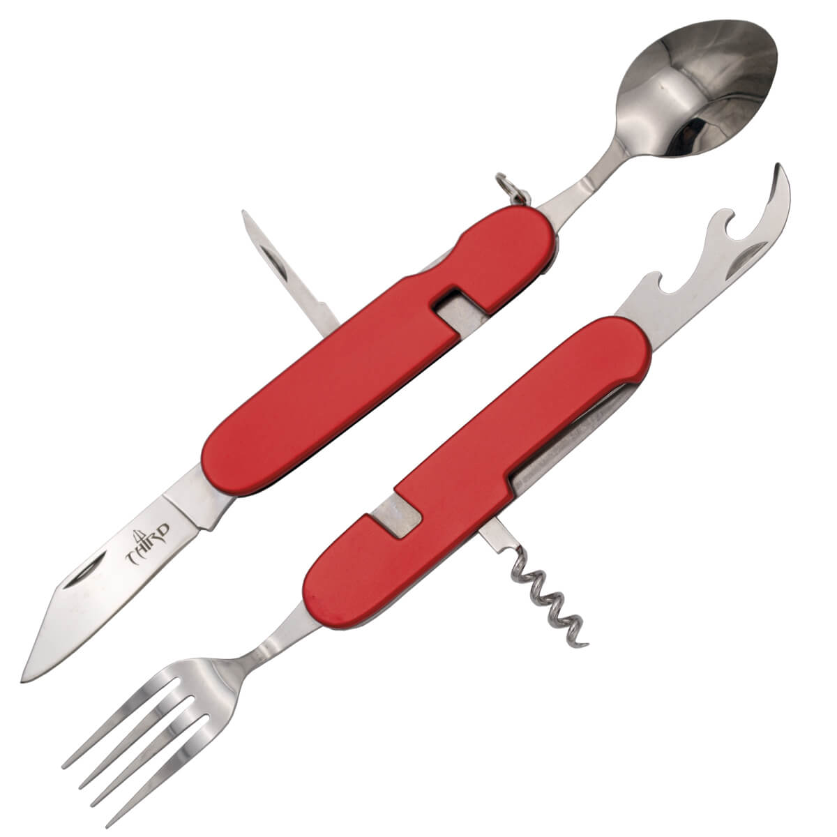 Red multipurpose knife with 6 detachable functions 20901R