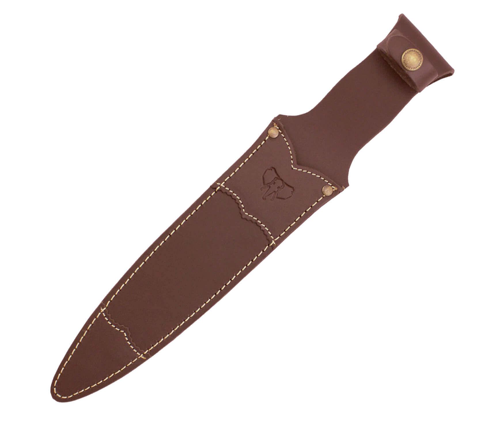 Couteau de chasse Cudeman. Manche en cerf poli. Lame de 22,5 cm