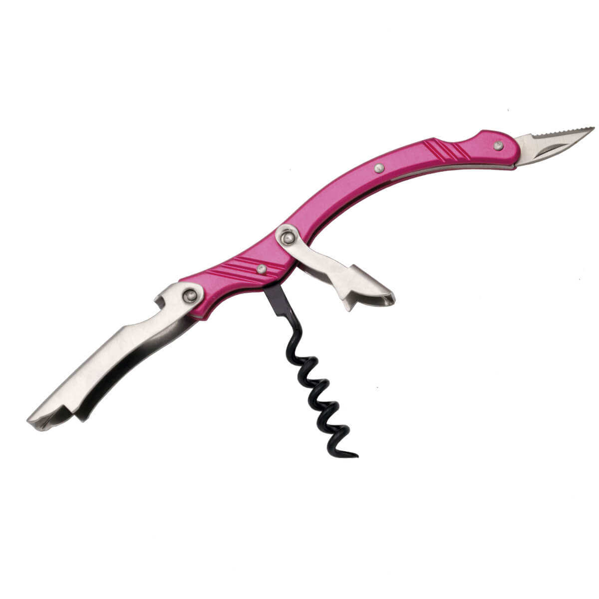 Abrebotellas multiusos rojo con funda de nylon