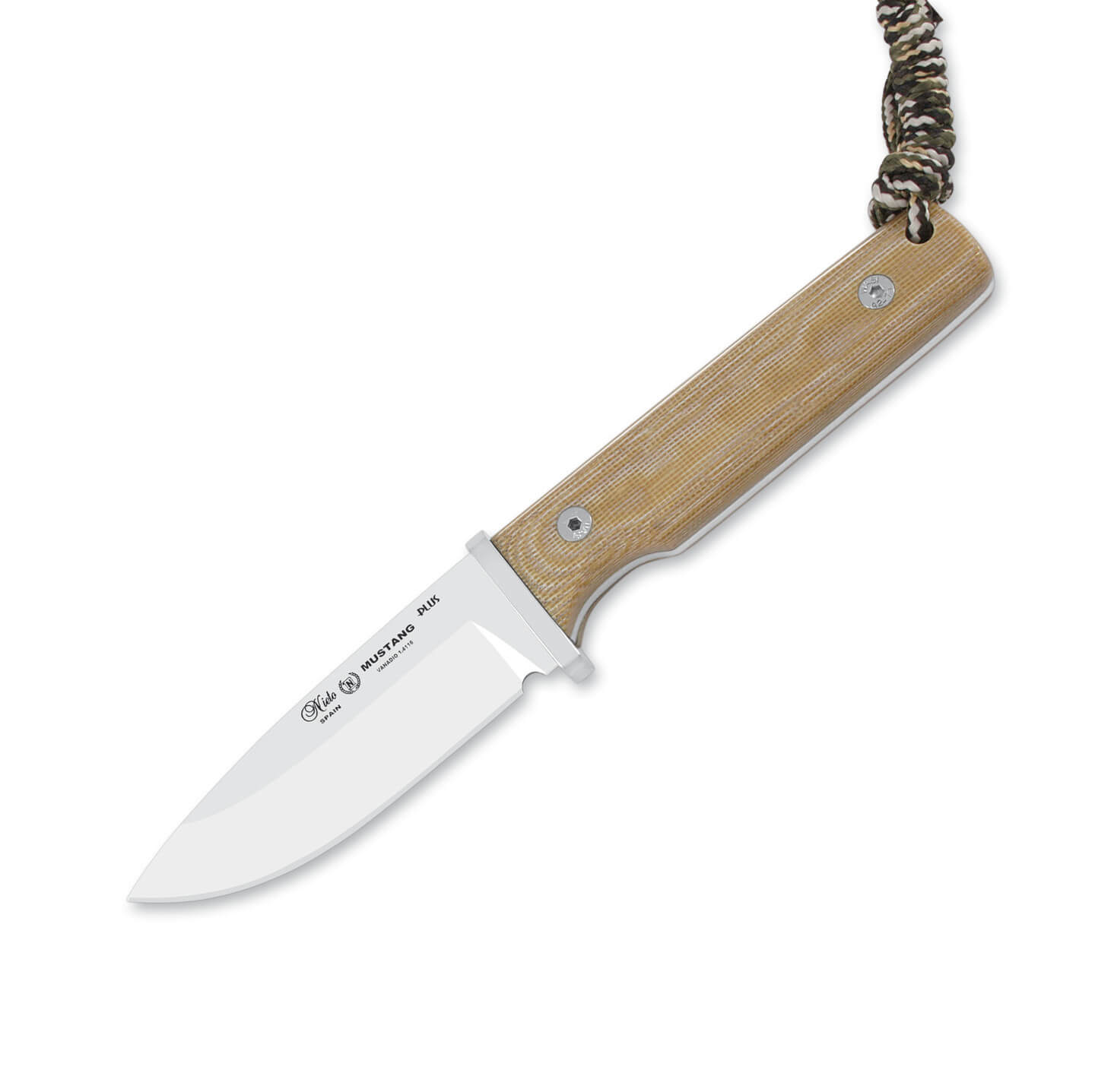 Cuchillo táctico Nieto Mustang Plus con mango de micarta canvas p...