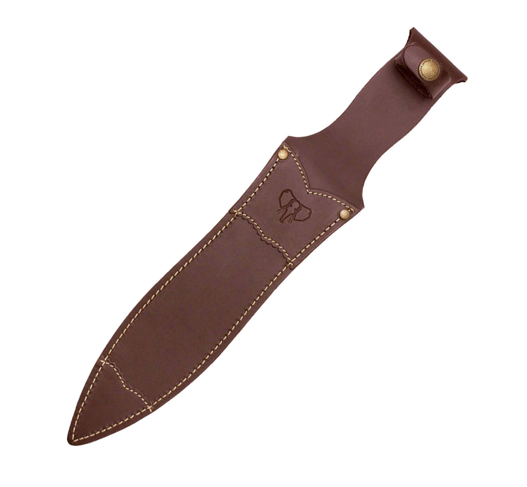 Cuchillo montería Cudeman. Mango ciervo pulido. 24 cm de hoja