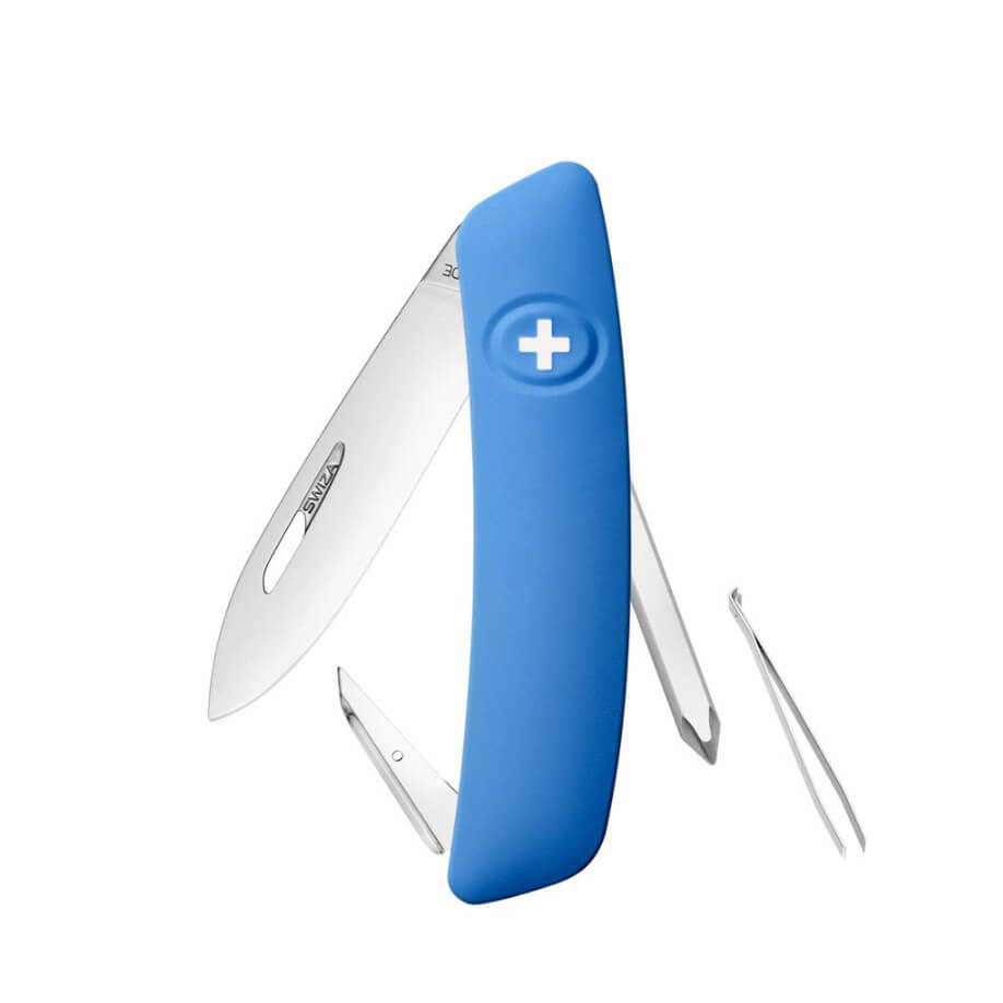 Navaja multiusos Swiza D02 azul con 6 funciones KNI.0020.1030