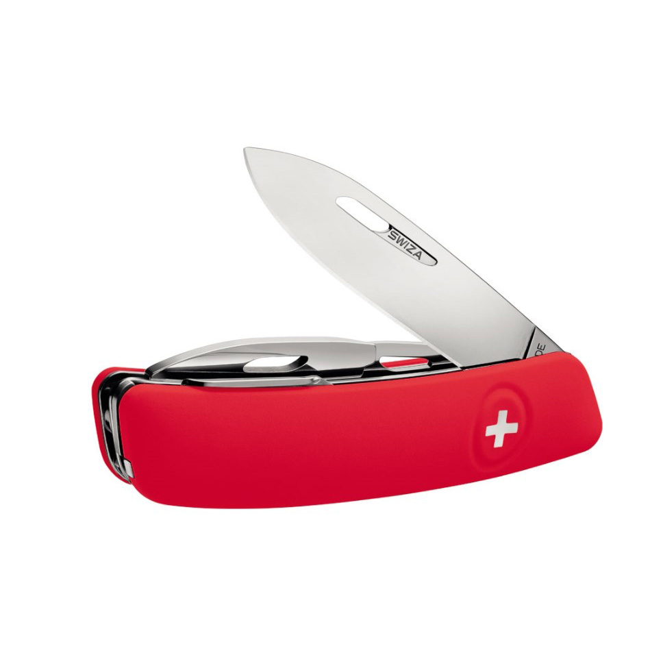 Swiza D03 red multipurpose knife with 11 functions