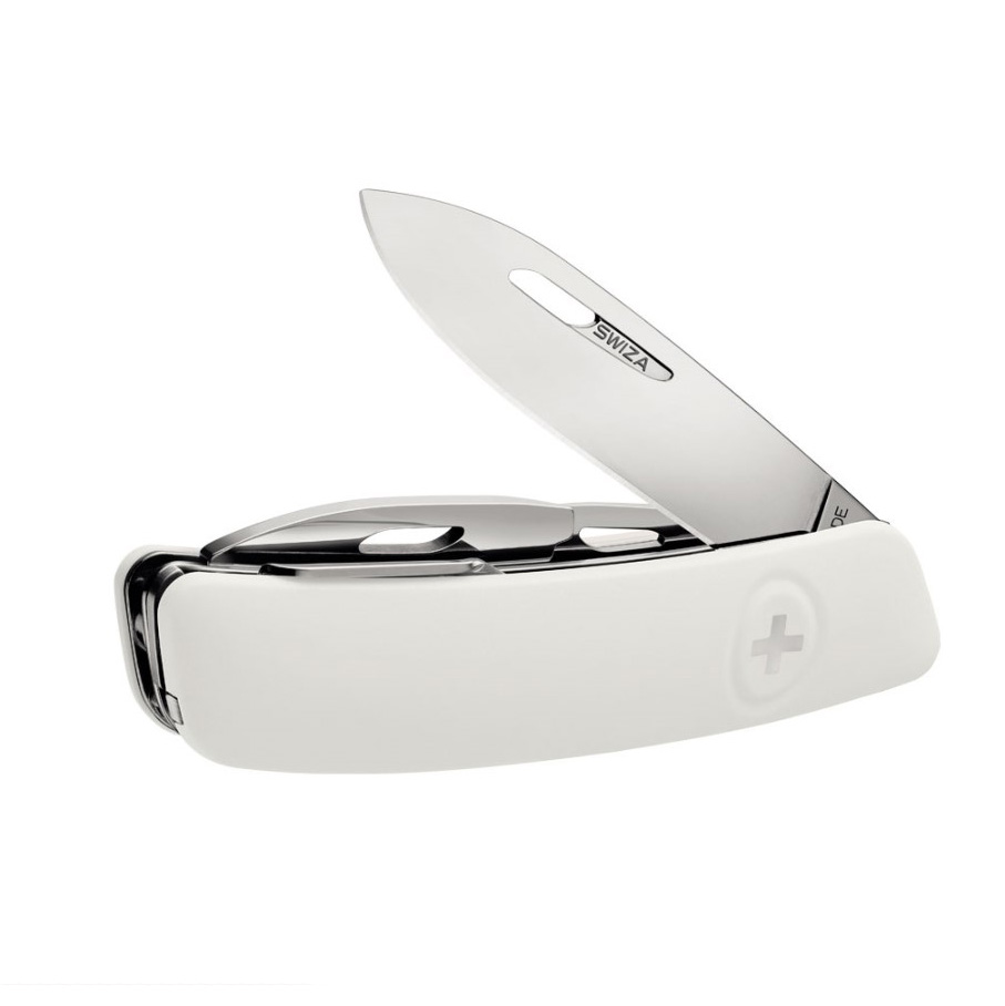 Faca multiuso Swiza D03 branca com 11 funções