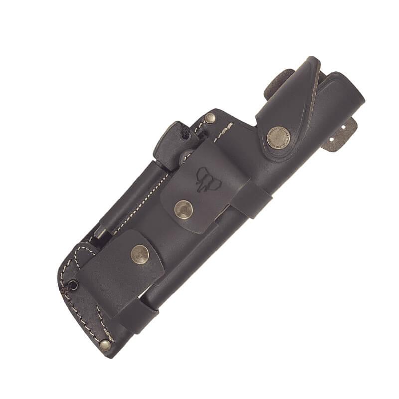 Couteau ENTRESIERRAS en acier MOVA. Manche en micarta marron. Kit complet