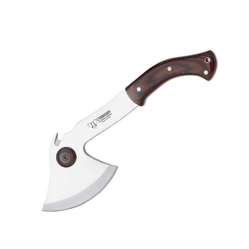 Hacha de montería. Mango estamina roja pulida. Acero MoVa