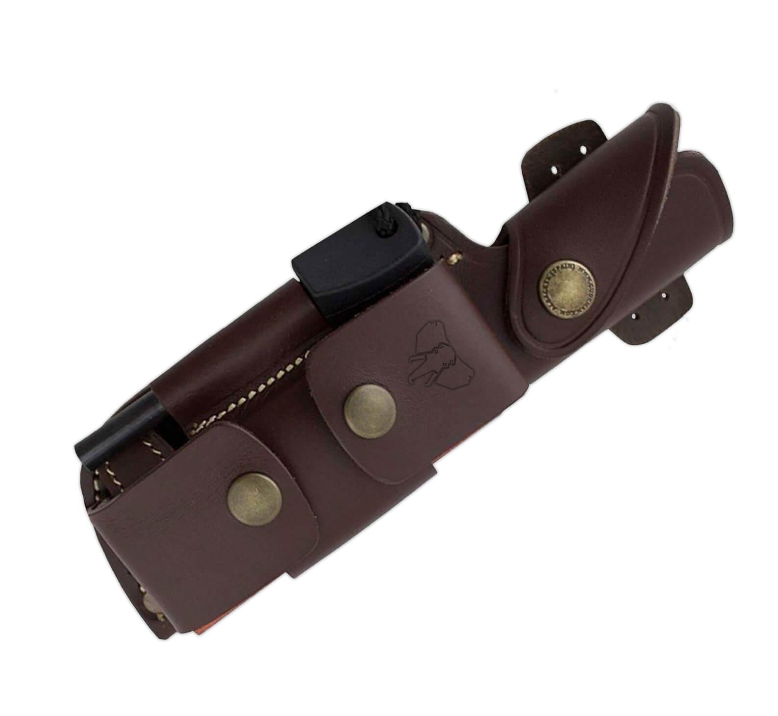 Cuchillo de supervivencia modelo Fab I. Mango de cocobolo. Acero Böhler N695. Kit completo