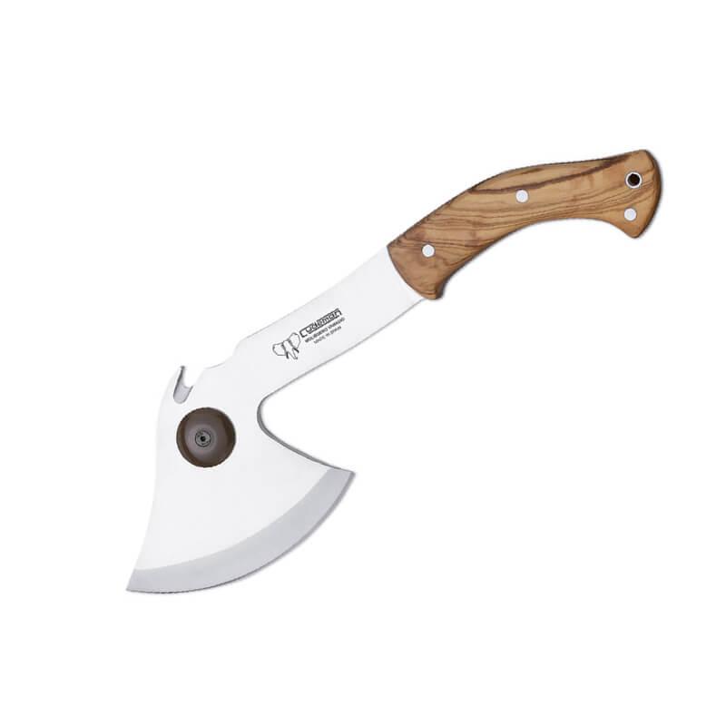 Machado de caça Cabo verde-oliva em cetim. aço MoVa