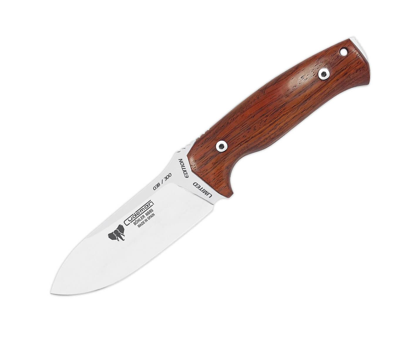 Cuchillo de supervivencia modelo Fab I. Mango de cocobolo pulido. Acero Böhler N695