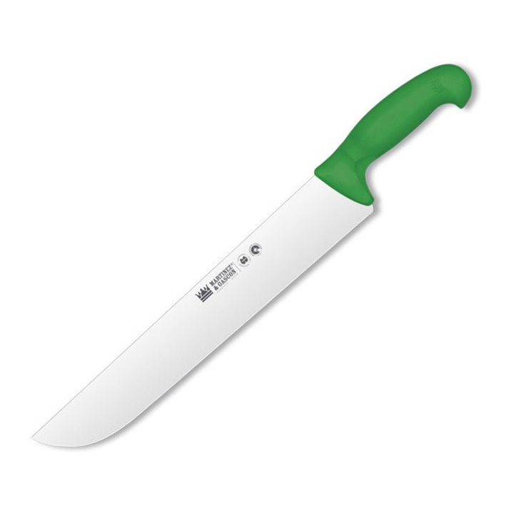 Cuchillo cocinero con hoja de 36 cm y mango de polipropileno verd...