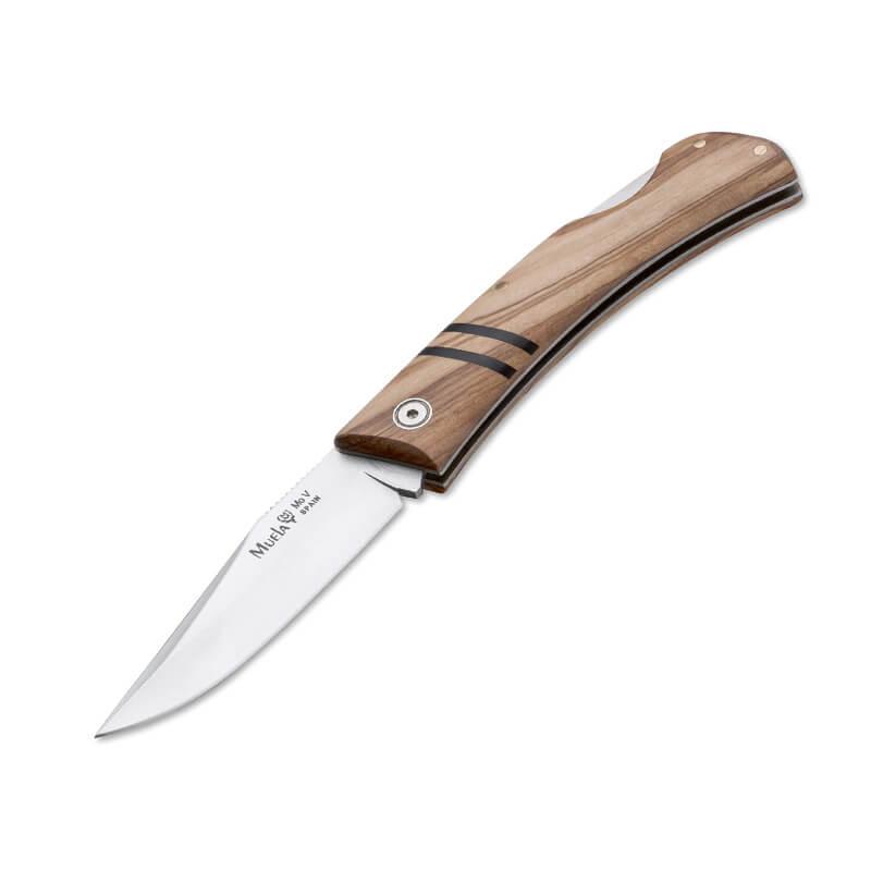 Navaja de bolsillo Muela ZX 8OL con mango de madera de olivo