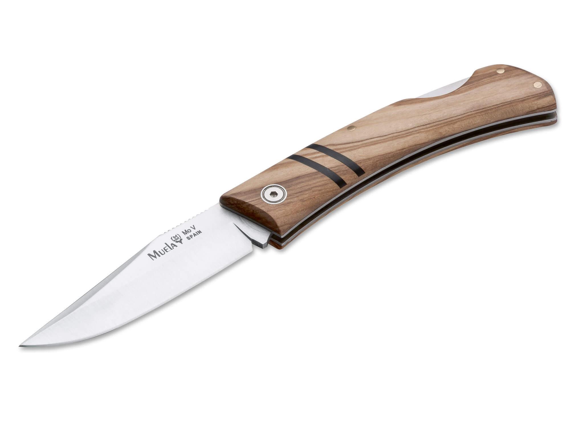 Canivete Muela ZX 8OL com cabo de madeira de oliveira