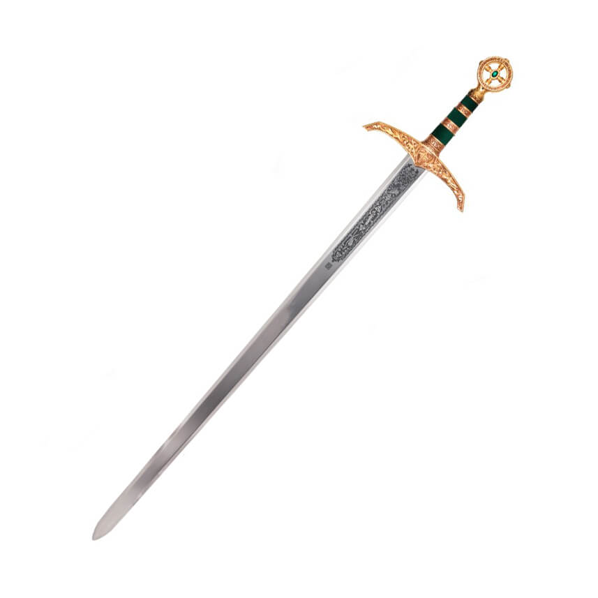 Espada Robin Hood oro con grabado profundo Marto MA754
