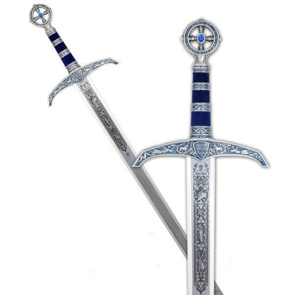 Espada Robin Hood plata con grabado profundo Marto MA754.1