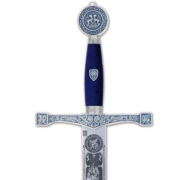 Épée Excalibur en argent avec gravure profonde Marto MA752.1