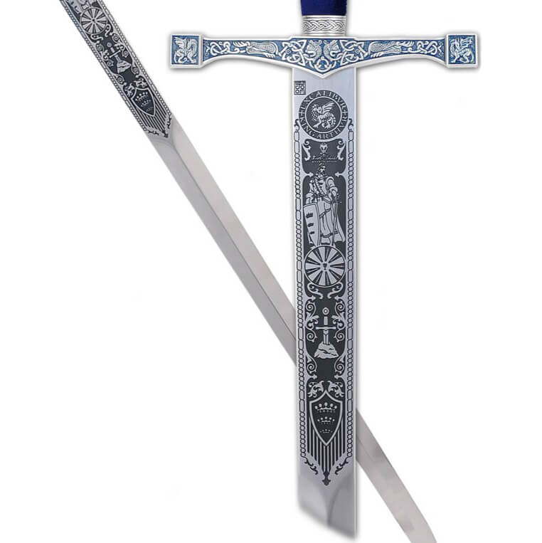 Épée Excalibur en argent avec gravure profonde Marto MA752.1
