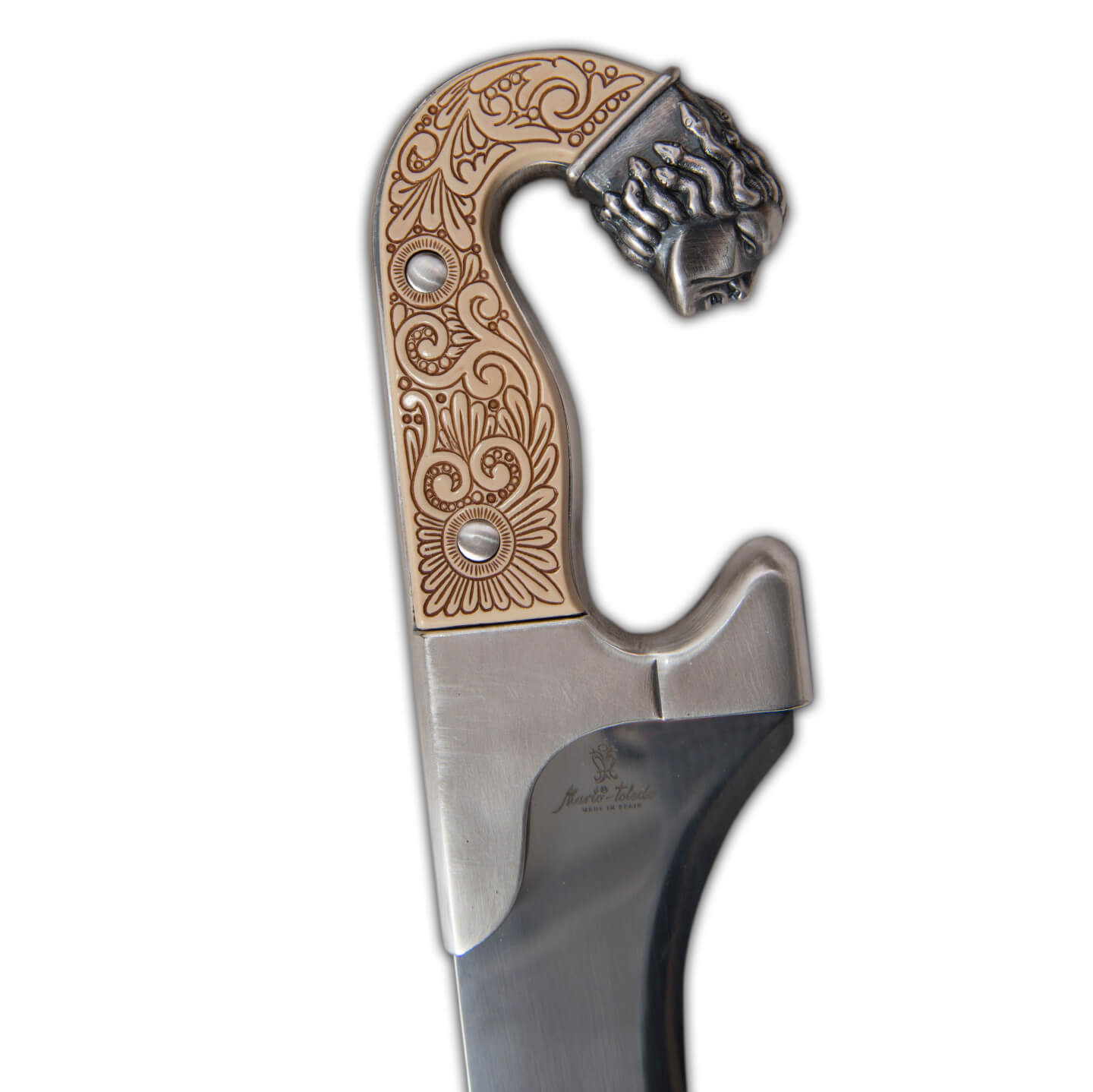 Falcata ibérica com cabo com acabamento em prata e imitação de marfim Marto 506