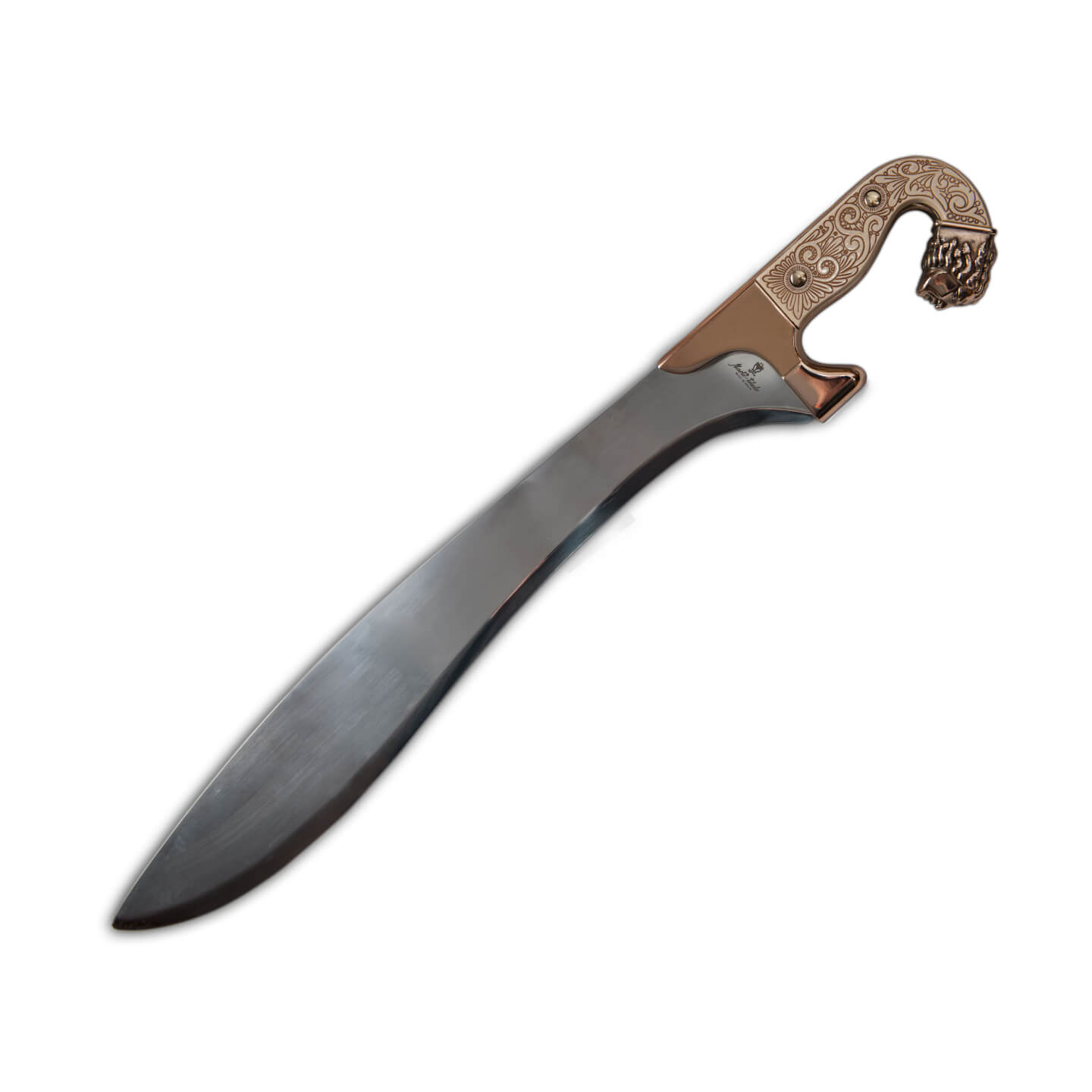 Falcata Ibérica con empuñadura acabada en bronce e imitación de m...