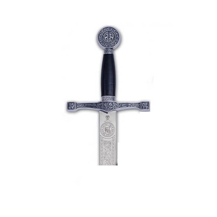 Espada Excalibur cadete con empuñadura en plata con grabados Marto 8641