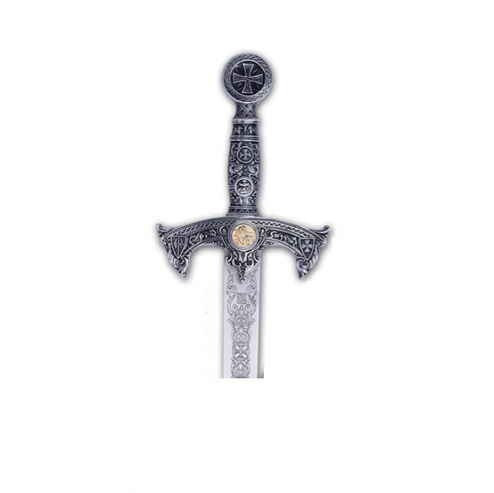 Espada Templario cadete con empuñadura en plata con grabados Marto 8643