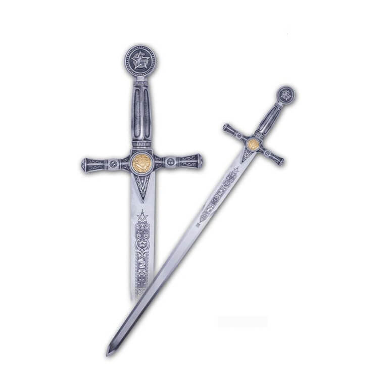 Espada Masones cadete con empuñadura en plata con grabados Marto ...