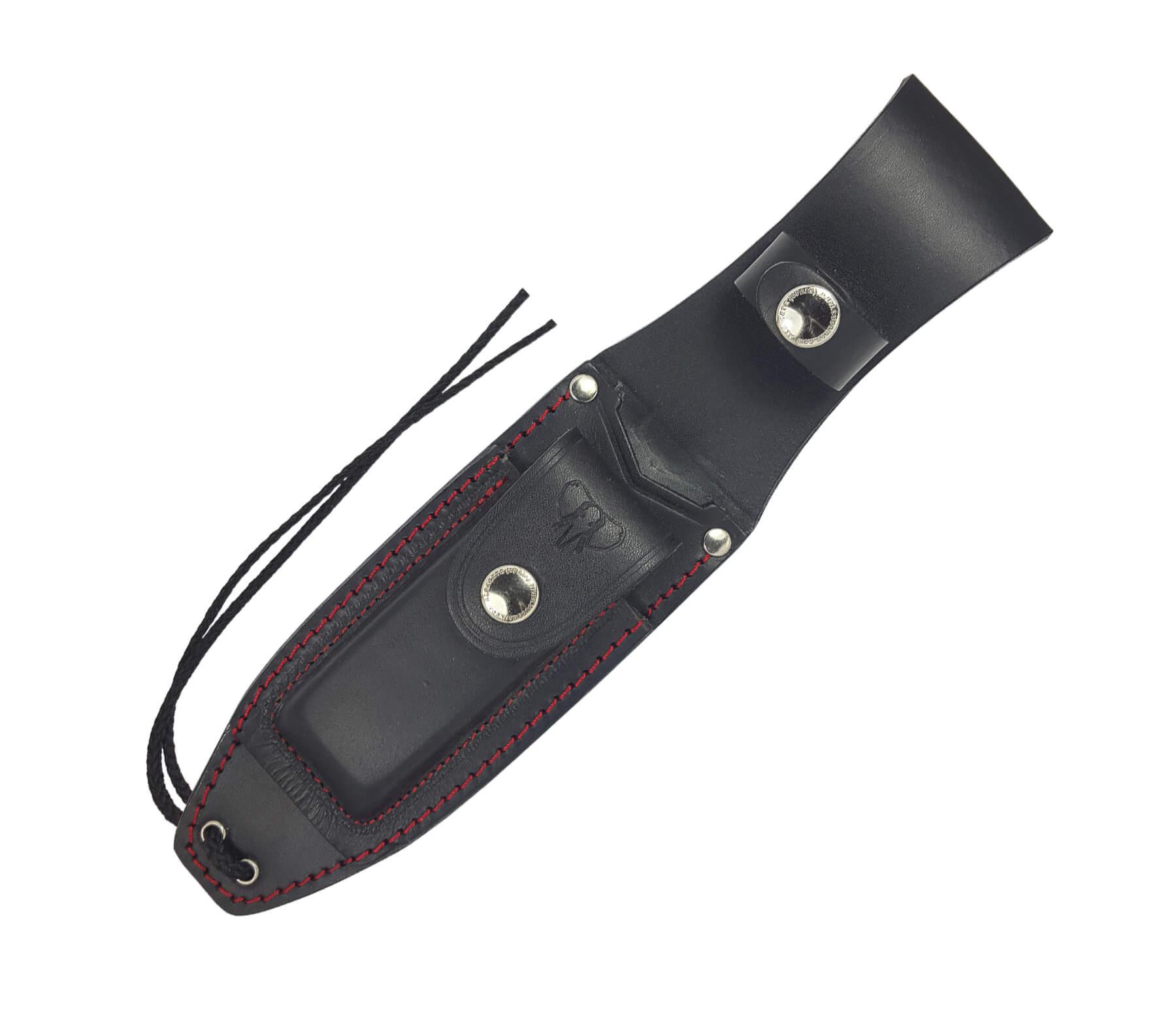 Boina Verde Cadete knife black micarta handle Black coated blade With survival kit