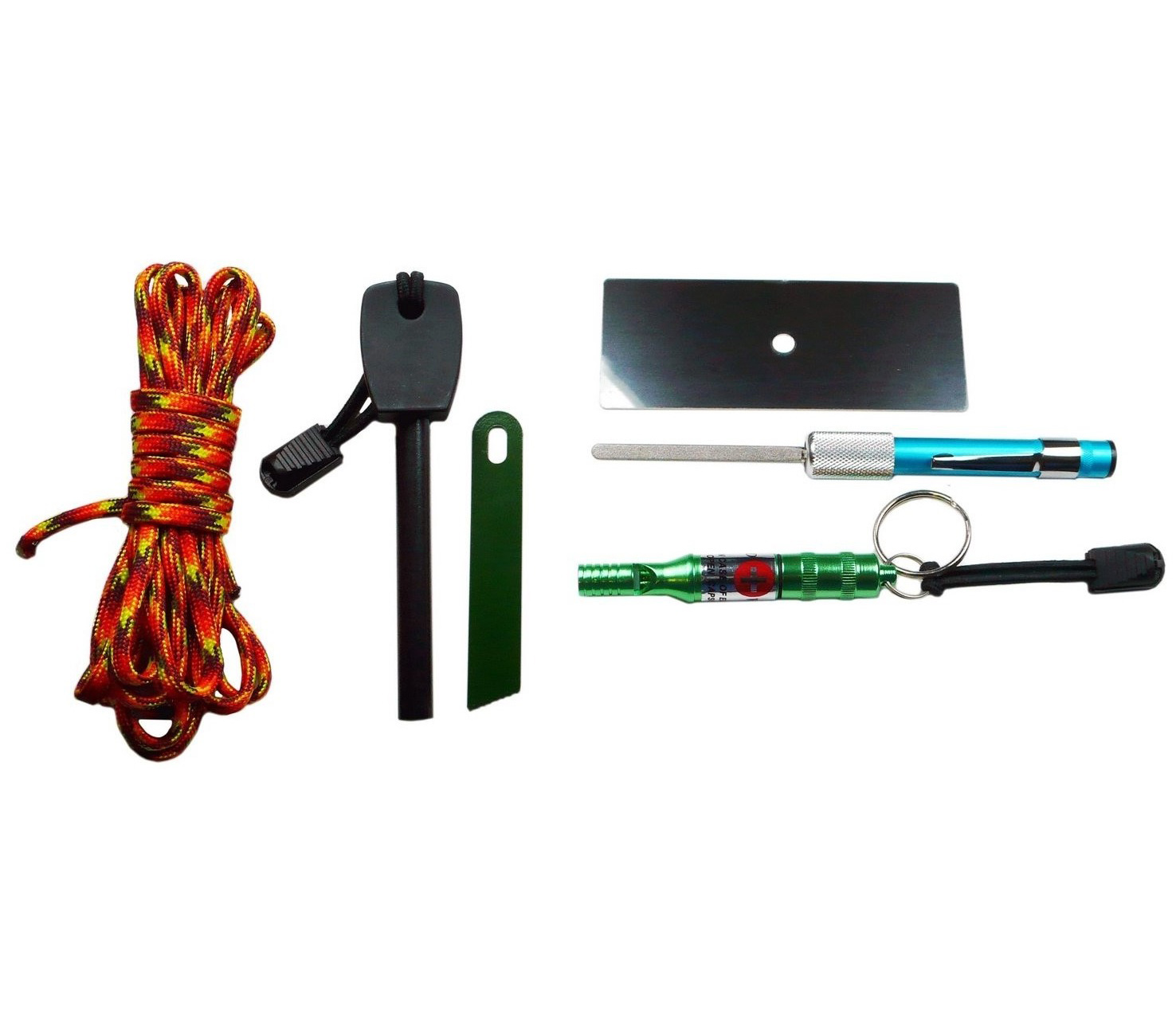 Nieto Chamán messer mit Plus-Kit mit blauem Latexgriff und 11,5 cm langer Vanadiumstahlklinge