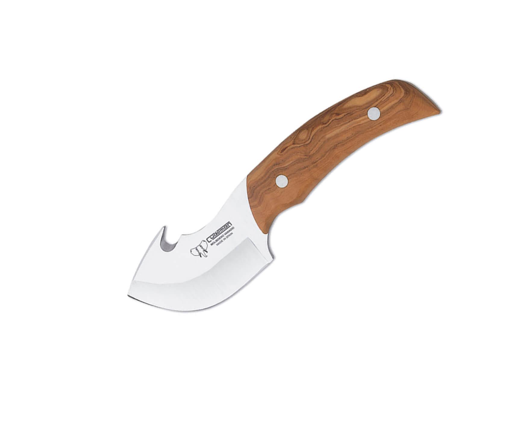 Enthäutungsmesser mit Olivenholzgriff und 7 cm Klinge