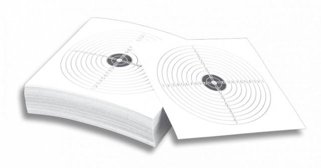 100 cibles en papier 14 x 14 Albainox