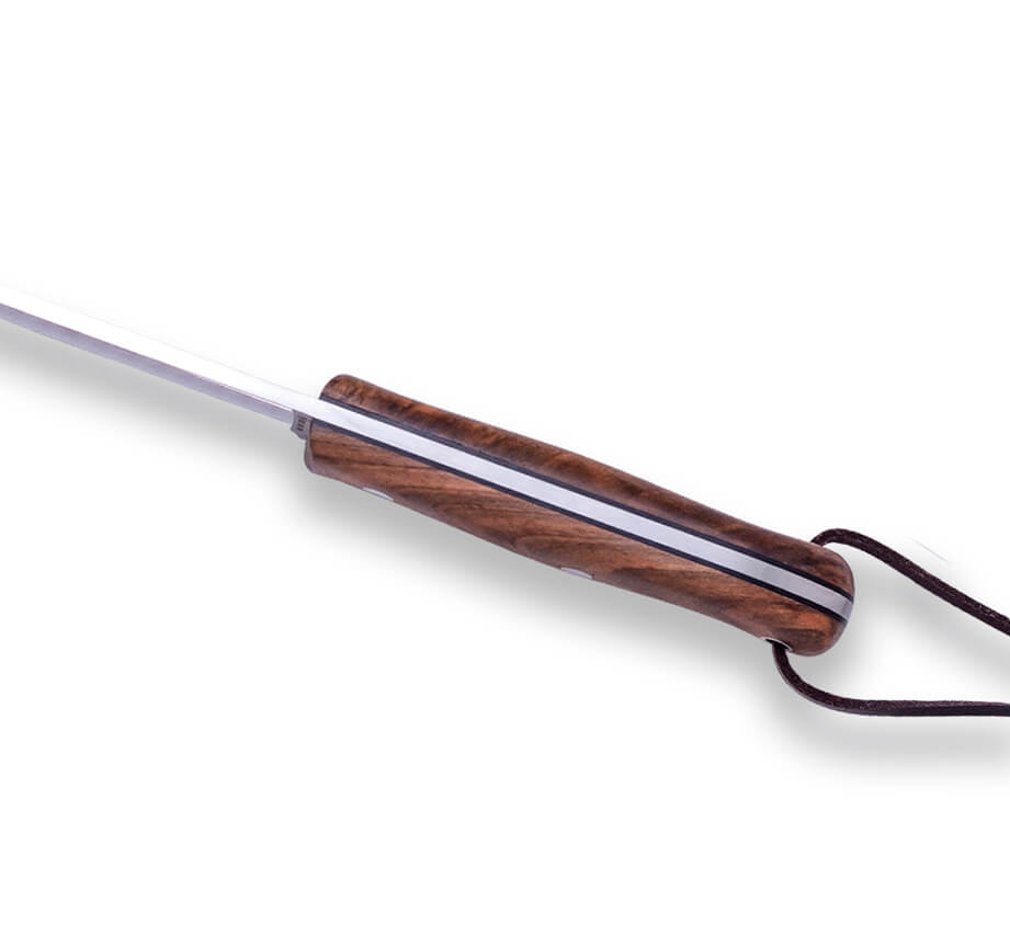 Coltello Joker BS9 Trampero bushcraft con manico in legno di noce e lama da 10 cm
