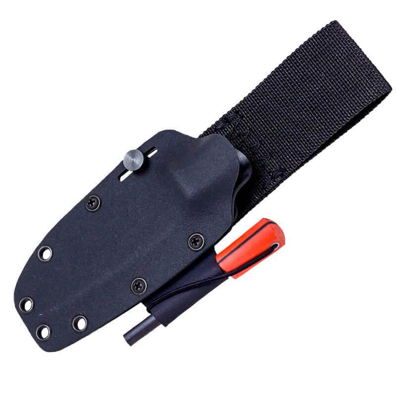 Joker BS9 Lynx con impugnatura in micarta arancione e fondina a pietra focaia in kydex