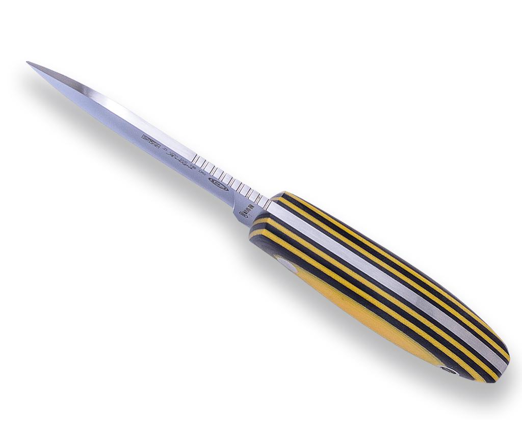 Joker Avispa BS9 cuchillo de cuello con mango de micarta bicolor y funda kydex