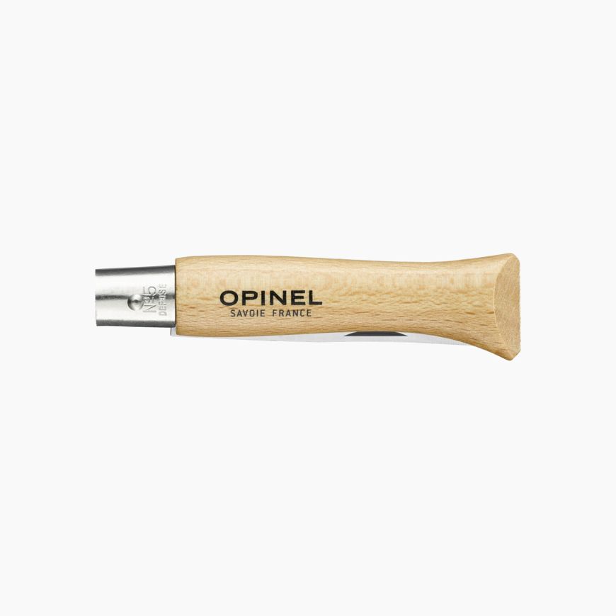 Opinel Nº 5 com lâmina de aço inoxidável e cabo de madeira de faia envernizada