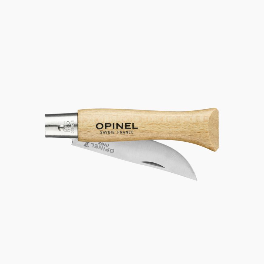 Opinel Nº 5 com lâmina de aço inoxidável e cabo de madeira de faia envernizada