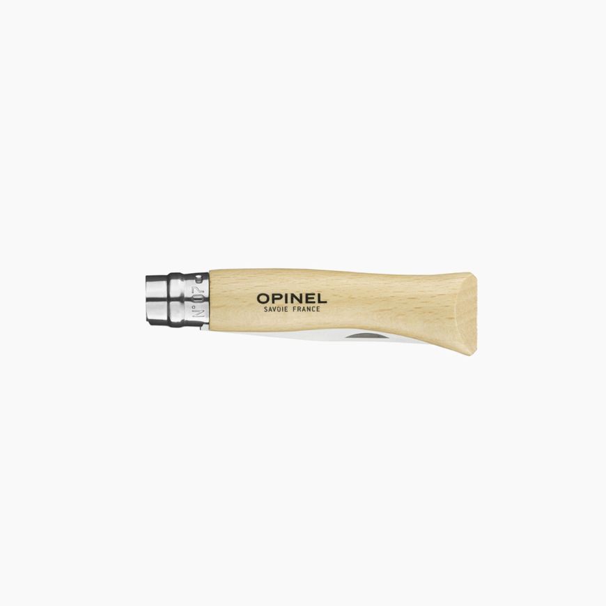 Opinel Nº 7 com lâmina de aço inoxidável e cabo de madeira de faia envernizada